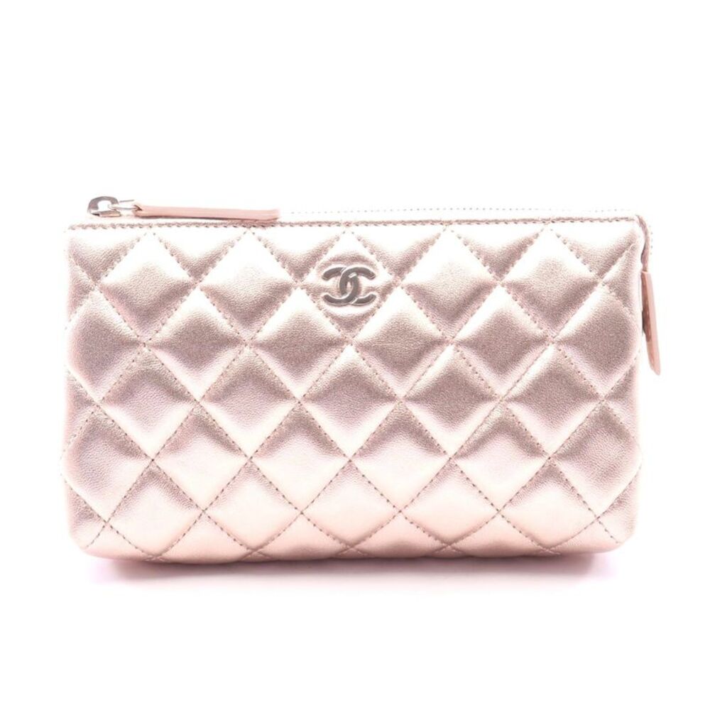 Chanel Metallic Lambskin Pouch
